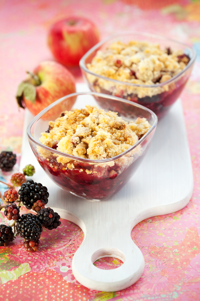 Apple and blackberry cobbler