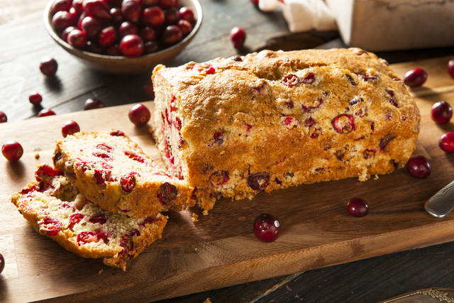 Cranberry and orange walnut bread