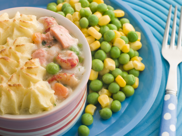 Fish and sweetcorn pie