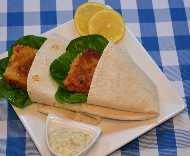 Fish burger wraps