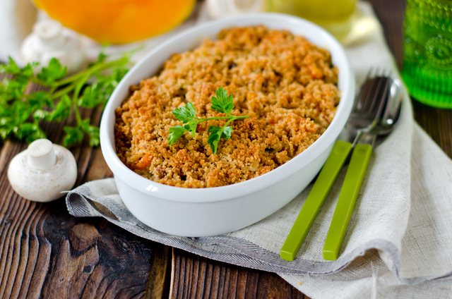 Celeriac and squash crumble 