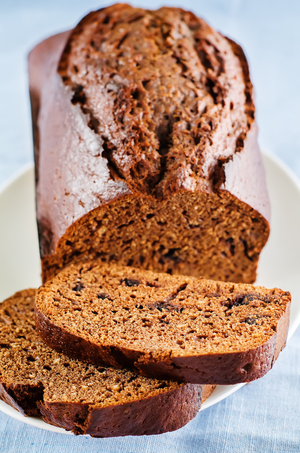 Chocolate and courgette loaf	