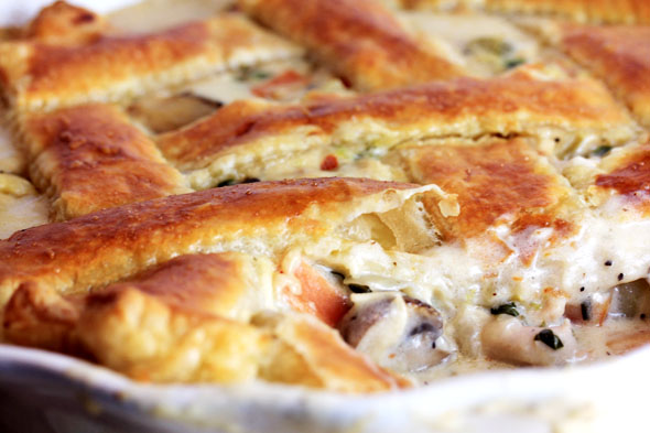 Creamy chicken pie