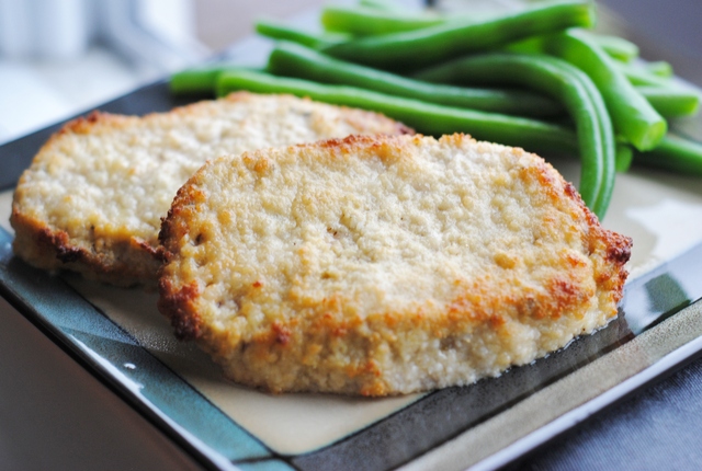 Parmesan crusted pork chops