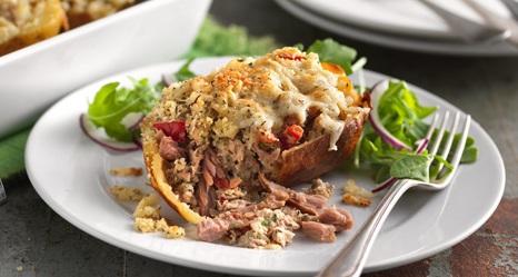 John West Lemon and Thyme Tuna Stuffed Potatoes