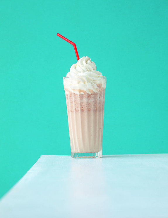 Praline milkshake and chantilly cream