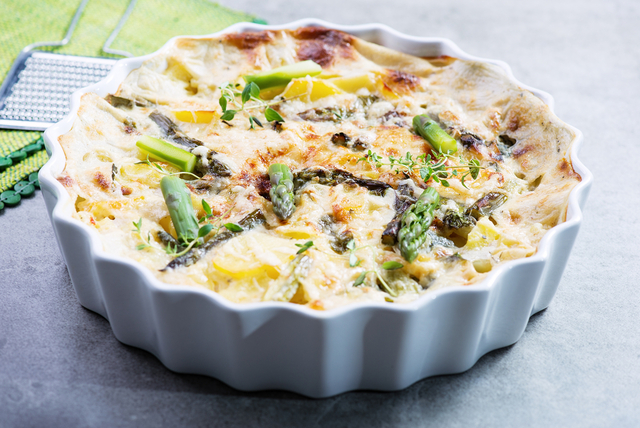 Brie and asparagus frittata 