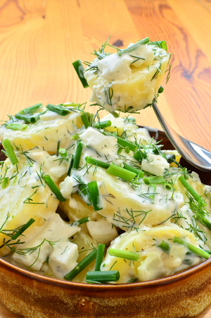 Potato salad with Dijon mustard and dill