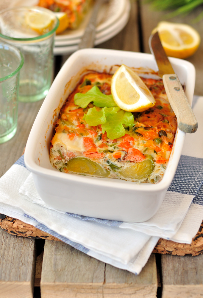 Salmon pesto potato traybake with artichoke... | MummyPages.ie