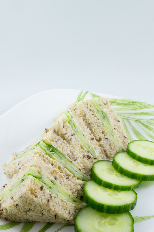 Cucumber and fresh herb tea sandwiches