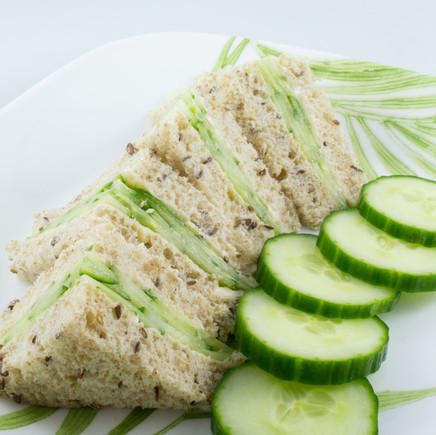 Cucumber and fresh herb tea sandwiches