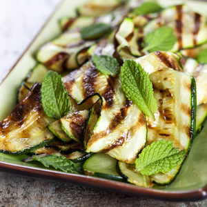 Courgette, cucumber and mint salad