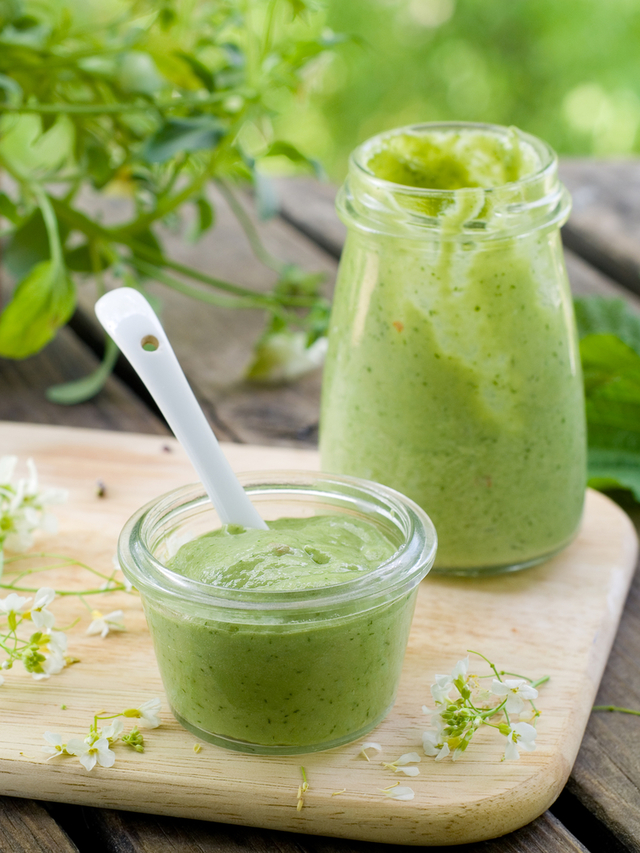 Bean, courgette and mint dip