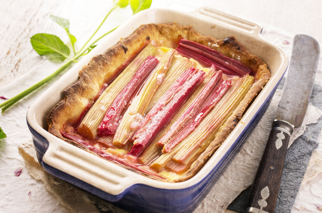 Vibrant rhubarb tart