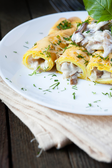 Savoury breakfast crêpes 