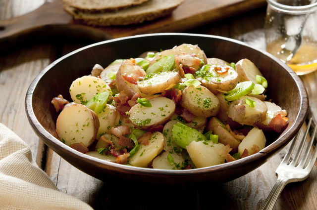 Crispy bacon and potato salad