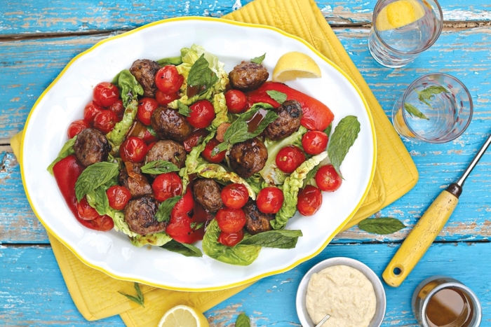 Paul Flynn’s hot and garlicky Greek meatball salad