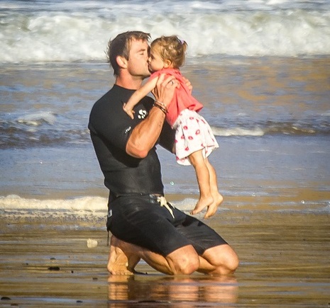 Chris Hemsworth and daughter India Rose