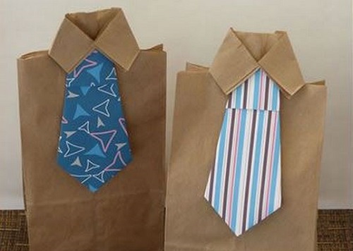 Dads tie gift bag