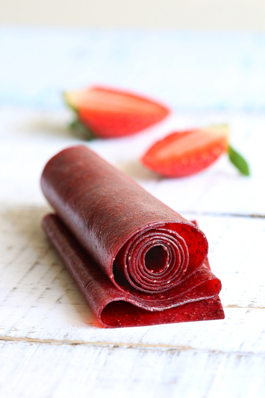 Strawberry fruit leather