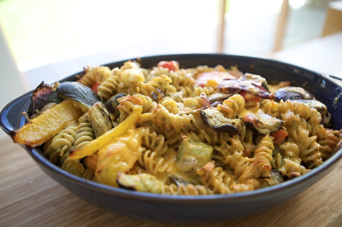 Roasted vegetable pasta bake