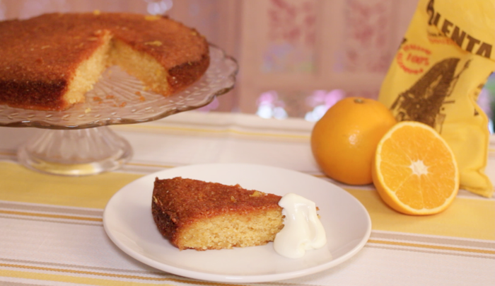 Orange polenta cake