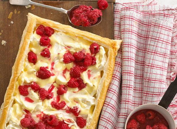 Raspberry &amp; Creamy Custard Open Tart