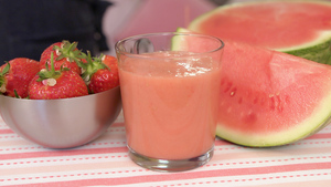 Watermelon and strawberry smoothie