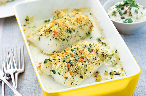 Lemon and herb crusted fish recipe