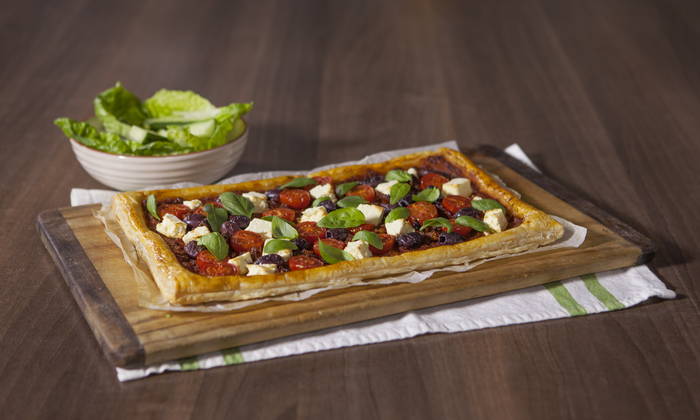 Sundried tomato and feta tart