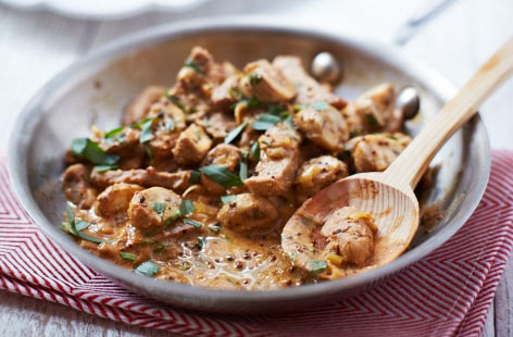 Pork stroganoff 