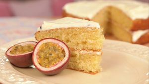 Lemon and passion fruit cake