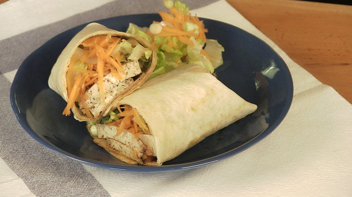 Baked tofu wraps