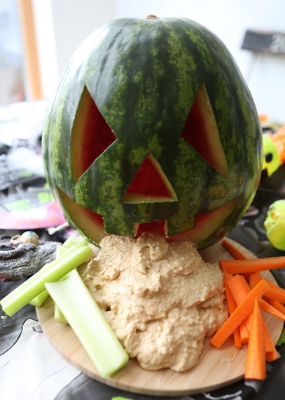 Healthy Halloween hummus