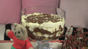 Chocolate and coconut trifle