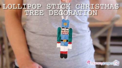 Lollipop stick Christmas tree decoration