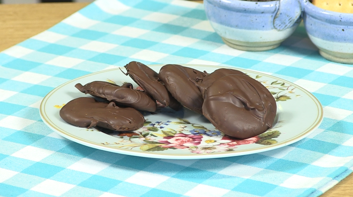 No bake mint chocolate biscuits