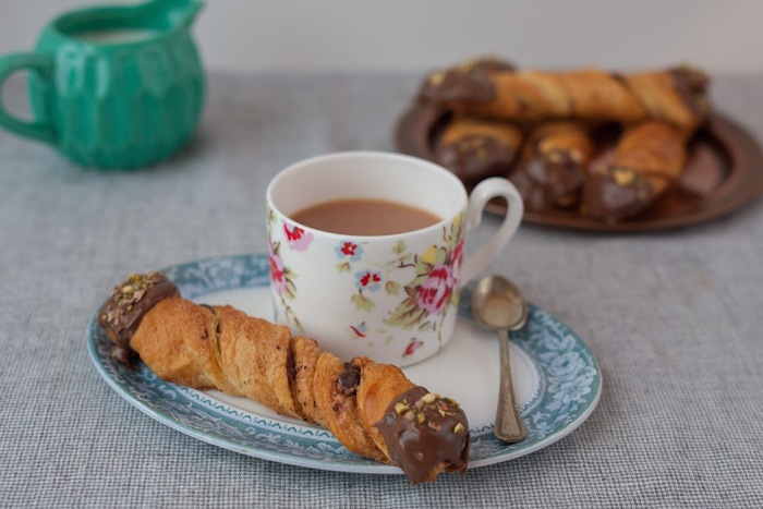 Chocolate dipped twists