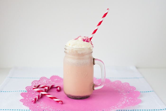 Peppermint chocolate chip milkshake