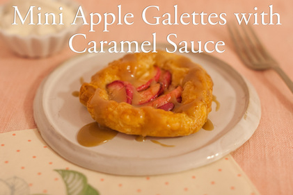 Mini Apple Galettes with Caramel Sauce