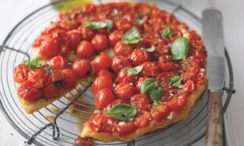 Tomato &amp; basil tarte tatin