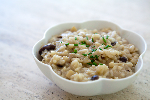 Oven baked mushroom risotto