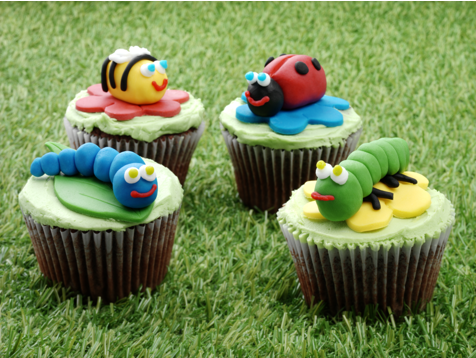 Garden bug cupcakes