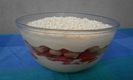 Strawberry and white chocolate tiramisu