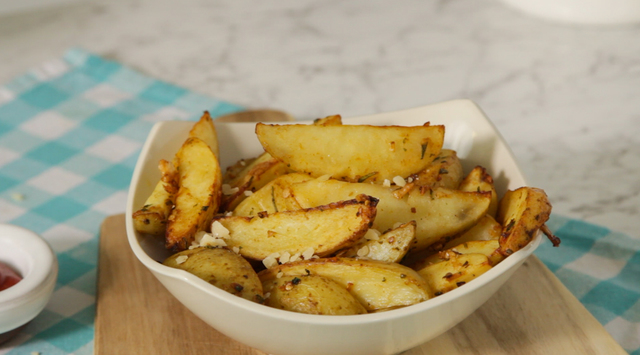 Parmesan potato wedges