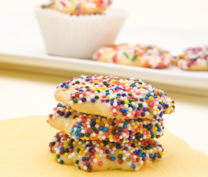 Rainbow birthday cookies