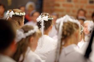 An orgy of materialism with miniature brides: This priest is NOT happy with Communions