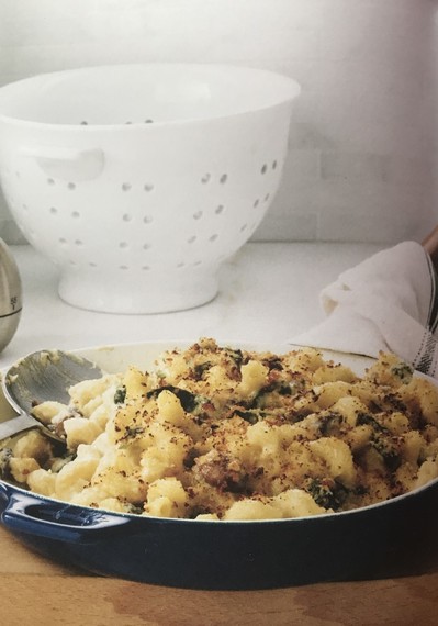 Spinach-mushroom mac’n’cheese