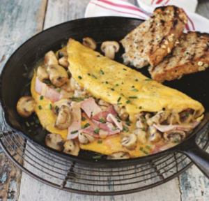 Omelette with Mushrooms and Ham