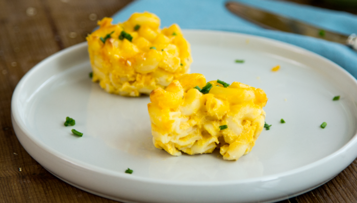 Sweet potato mac &amp; cheese cups